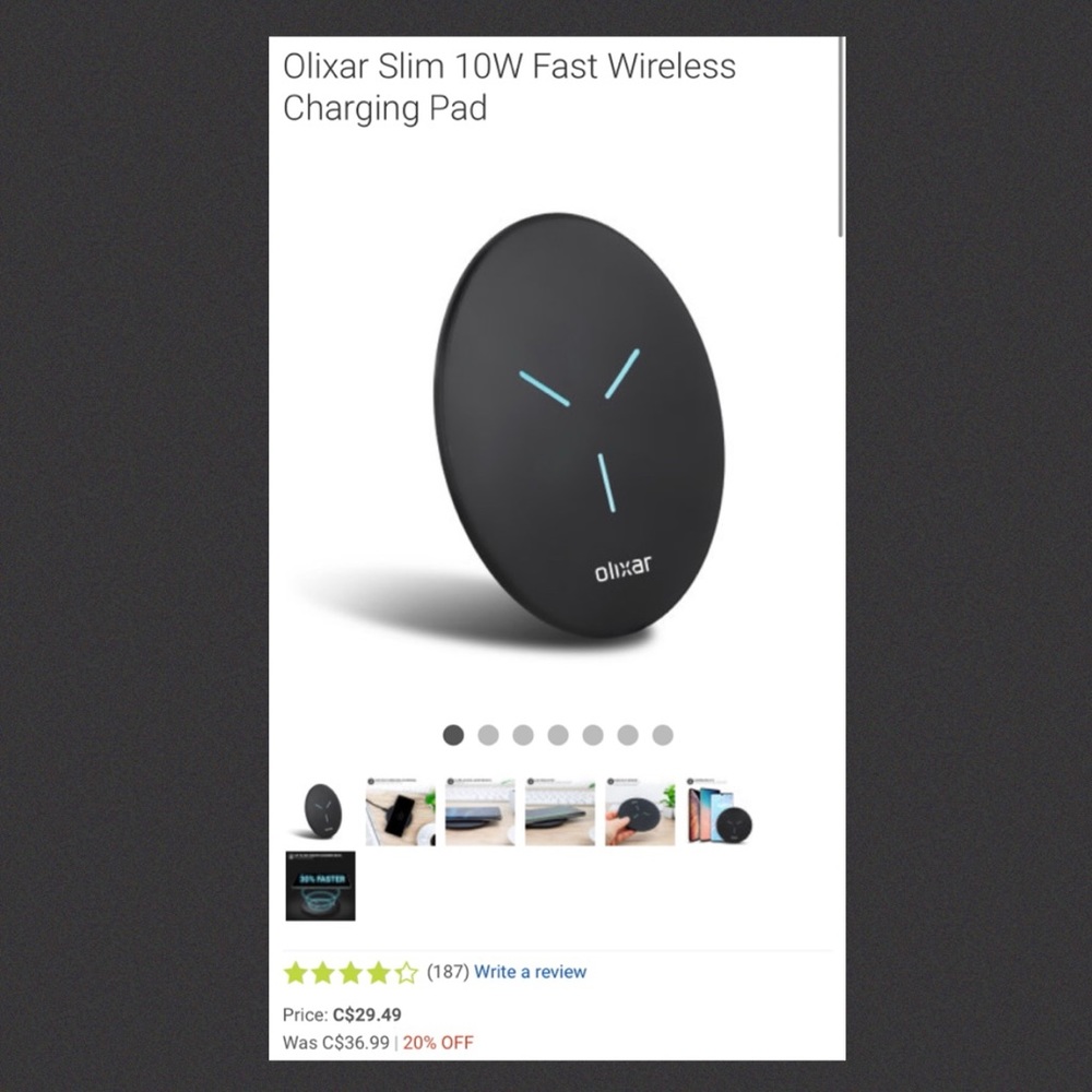 • NEW • Olixar Slim 10W Fast Wireless Charging Pad - Picture 4 of 4